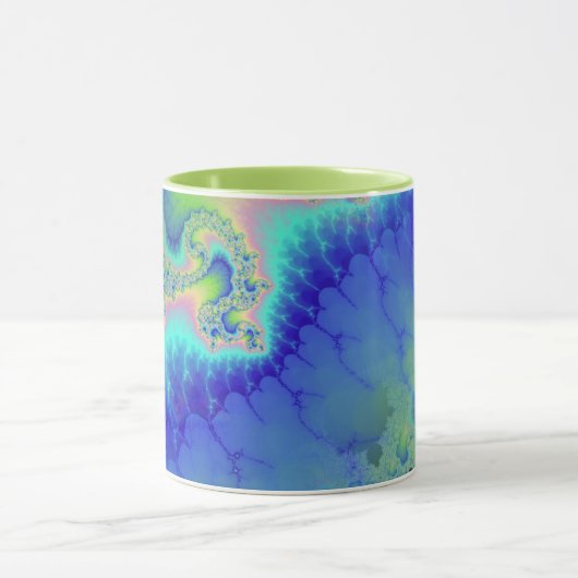 Abstract Blue Green Coastline Fractal Mok (Midden)