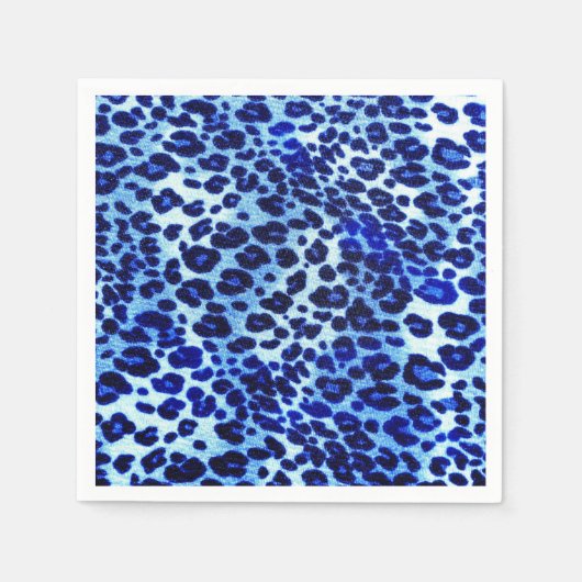 Abstract Blue Hipster Cheetah Animal Print Servet (Voorkant)