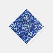 Abstract Blue Hipster Cheetah Animal Print Servet (Hoek)