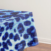 Abstract Blue Hipster Cheetah Animal Print Tafelkleed (Voorbeeld)