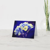 Abstract Blue Hydrangea Flower Note Kaart (Voorkant)