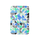 Abstract Blue Mint geometrisch patroon Badmat (Voorkant Verticaal)