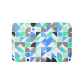 Abstract Blue Mint geometrisch patroon Badmat (Voorkant)