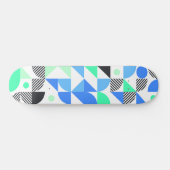 Abstract Blue Mint geometrisch patroon Persoonlijk Skateboard (Horizontaal)