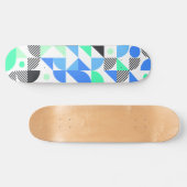 Abstract Blue Mint geometrisch patroon Persoonlijk Skateboard (Horizontaal)