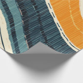 Abstract Blue Orange White Paint Swirl with White  Cadeaupapier (Hoek)