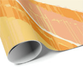 Abstract Blue Orange White Paint Swirl with White  Cadeaupapier (Rol Hoek)