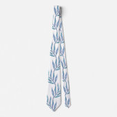 Abstract blue palm leaves stropdas (Voorkant)