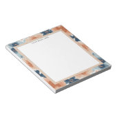 Abstract Blue, Peach, Orange Floral Notitieblok (Schuin)