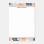 Abstract Blue, Peach, Orange Floral Post-it® Notes (Voorkant)