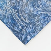 Abstract Blue & Sand Textured Clouds Fleece Deken (Hoek)