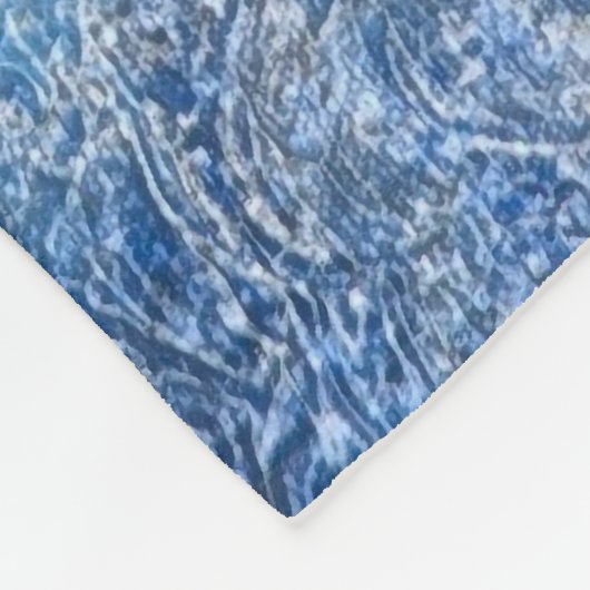 Abstract Blue & Sand Textured Clouds Fleece Deken (Hoek)