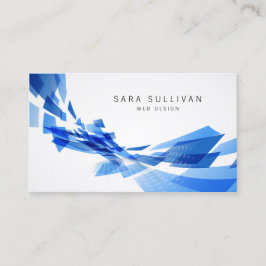 Abstract Blue Shapes Web Design Visitekaartje