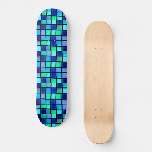 ABSTRACT BLUE Skateboard-dek Persoonlijk Skateboard (Voorkant)
