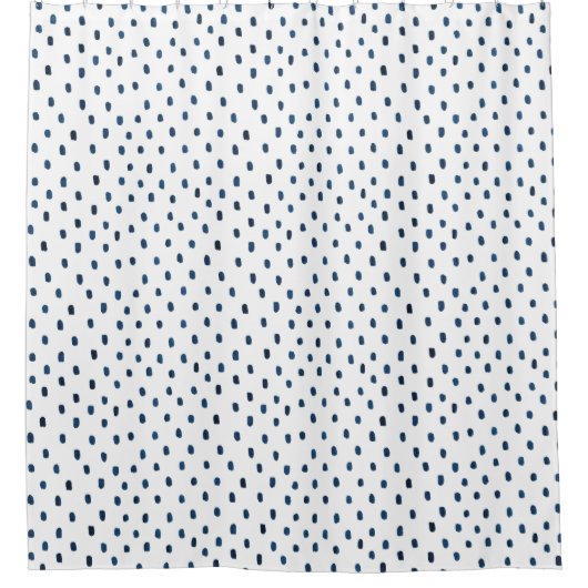 Abstract Blue Spots And Dots Pattern Curtain Douchegordijn (Voorkant)