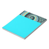 Abstract Blue Turquoise Orange Fractal Art Spiral Notitieblok (Linkerzijde)