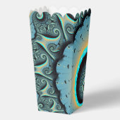 Abstract Blue Turquoise Oranje Fractal Art Spiral Bedankdoosjes (Achterkant)