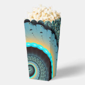 Abstract Blue Turquoise Oranje Fractal Art Spiral Bedankdoosjes (Popped)