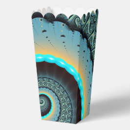Abstract Blue Turquoise Oranje Fractal Art Spiral Bedankdoosjes