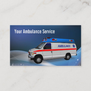 Abstract Blue Wave Ambulance Service Visitekaartje