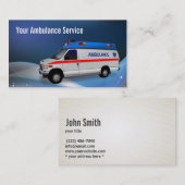 Abstract Blue Wave Ambulance Service Visitekaartje (Voorkant / Achterkant)