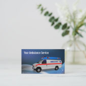 Abstract Blue Wave Ambulance Service Visitekaartje (Staand voorkant)