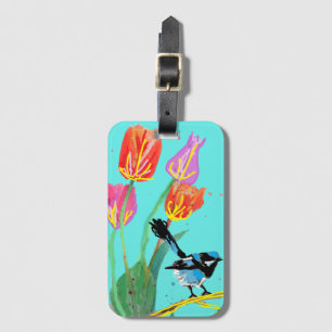 Abstract Blue Wren Australian Bird Birds Apron Bagagelabel