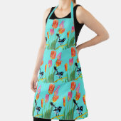 Abstract Blue Wren Australian Bird Birds Apron Schort (Insitu)