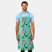Abstract Blue Wren Australian Bird Birds Apron Schort (Gedragen)