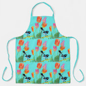 Abstract Blue Wren Australian Bird Birds Apron Schort (Voorkant)