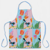 Abstract Blue Wren Australian Bird Birds Apron Schort (Voorkant)