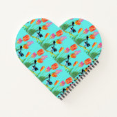 Abstract Blue Wren Australian Bird Notitieboek (Achterkant)