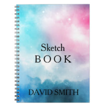 Abstract Bluesky Waterverf Notitieboek