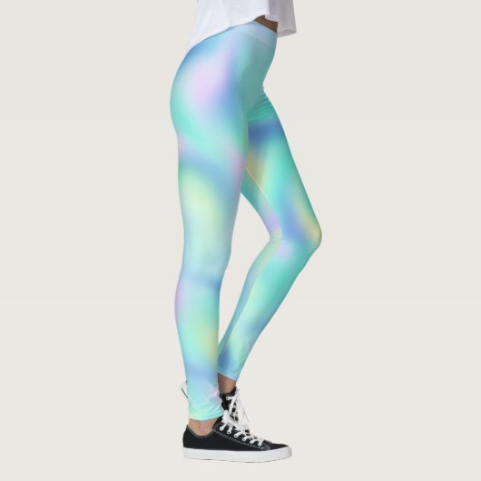 Abstract Blurred pasteelpatroon Leggings (Rechts)