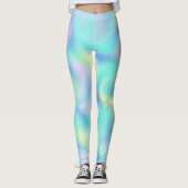 Abstract Blurred  pasteelpatroon Leggings (Voorkant)