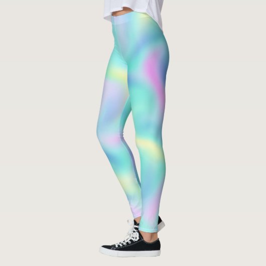 Abstract Blurred  pasteelpatroon Leggings (Links)