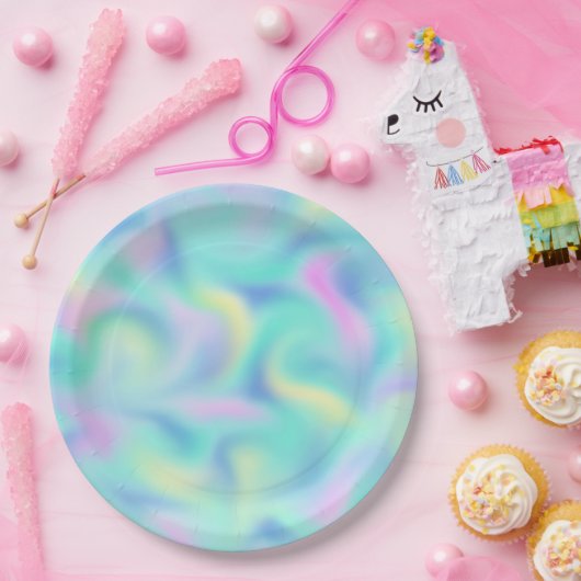 Abstract Blurred pasteelpatroon Papieren Bordje (Feest)