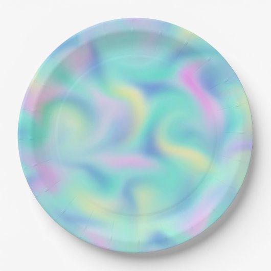 Abstract Blurred  pasteelpatroon Papieren Bordje (Voorkant)