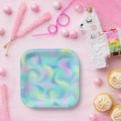 Abstract Blurred pasteelpatroon Papieren Bordje (Feest)