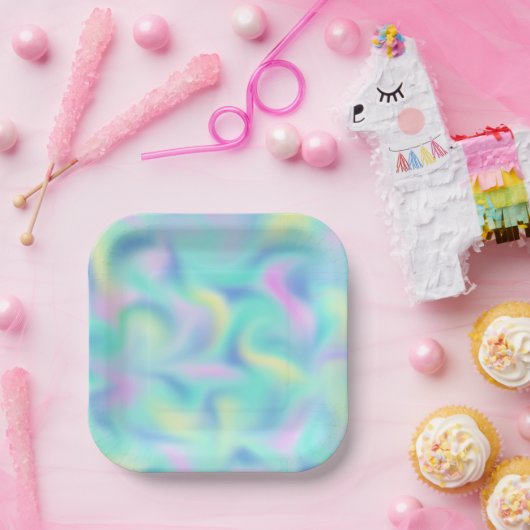 Abstract Blurred pasteelpatroon Papieren Bordje (Feest)