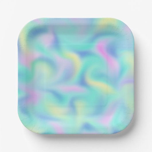 Abstract Blurred  pasteelpatroon Papieren Bordje (Voorkant)