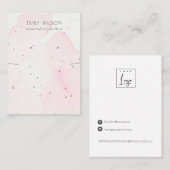 Abstract Blush Confetti Ketting Veroorbaar beeldsc Visitekaartje (Voorkant / Achterkant)