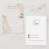 Abstract Blush Earish Green Ketting Band Display Visitekaartje (Voorkant / Achterkant)