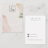 Abstract Blush Early Ketting Band Logo-beeldscherm Visitekaartje (Voorkant / Achterkant)