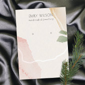 Abstract Blush Earthy Green Stud Earning Display Visitekaartje