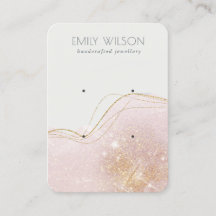 Abstract Blush Gold Glitter 2 Earning Display
