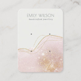 Abstract Blush Gold Glitter 2 Earning Display Visitekaartje