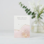 Abstract Blush Gold Glitter 2 Earning Display Visitekaartje (Staand voorkant)