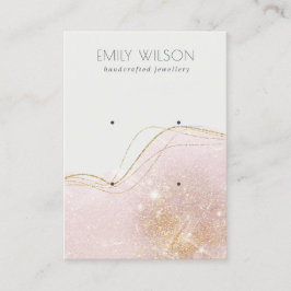 Abstract Blush Gold Glitter 2 Earning Display Visitekaartje