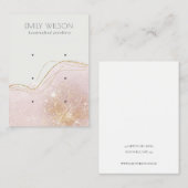 Abstract Blush Gold Glitter 3 Veroorbaar beeldsche Visitekaartje (Voorkant / Achterkant)